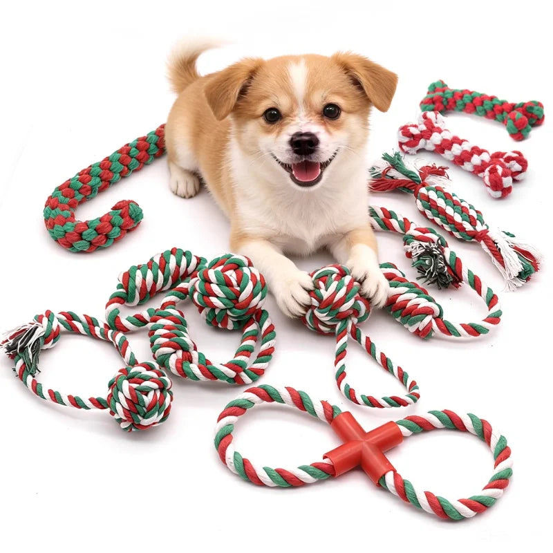 New Dog Toy Cotton Rope Knot Interactive Ball For Puppy Chihuahua Large Dogs Toothbrush Chew Safe Pet Toys For All Sizes